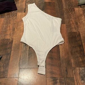 white jlux label jumpsuit